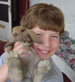 Zak's pet rabbit Yoshi